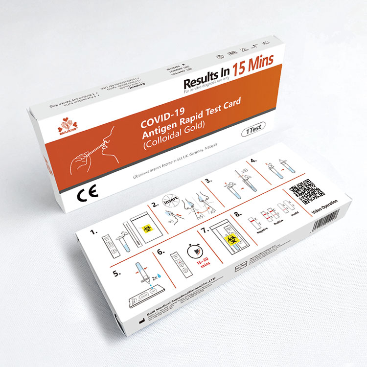 Carta di Test Rapidu di l'Antigene COVID-19 (Oru Colloidale)