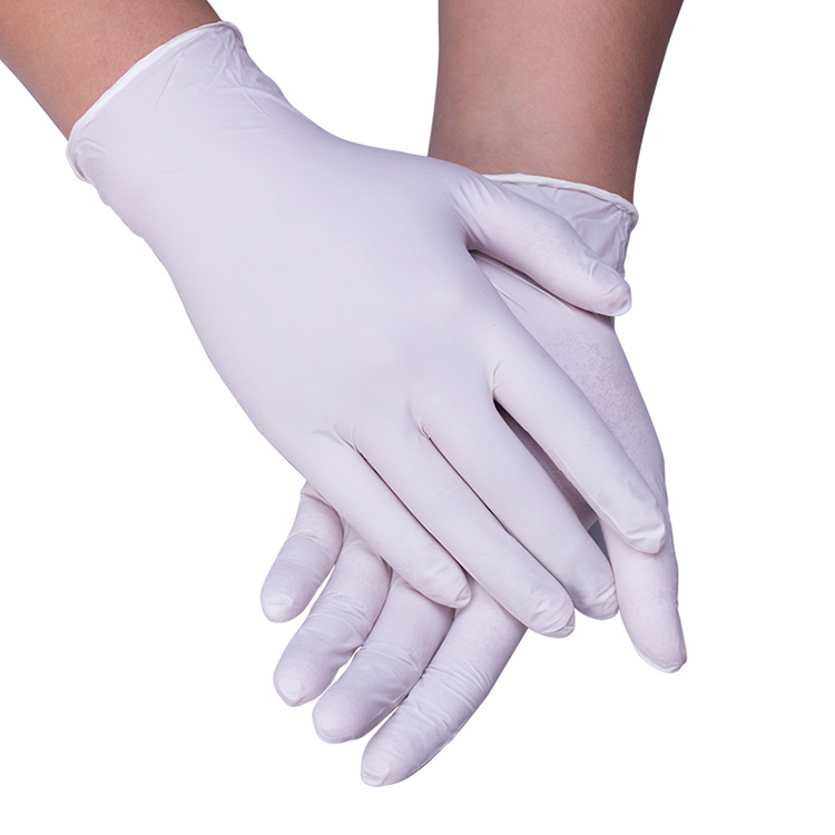 Guanti bianchi in nitrile medicale senza polvera