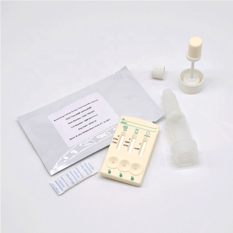 Test rapidu di Drug Saliva Multi Drug Test 5 in 1 Panel